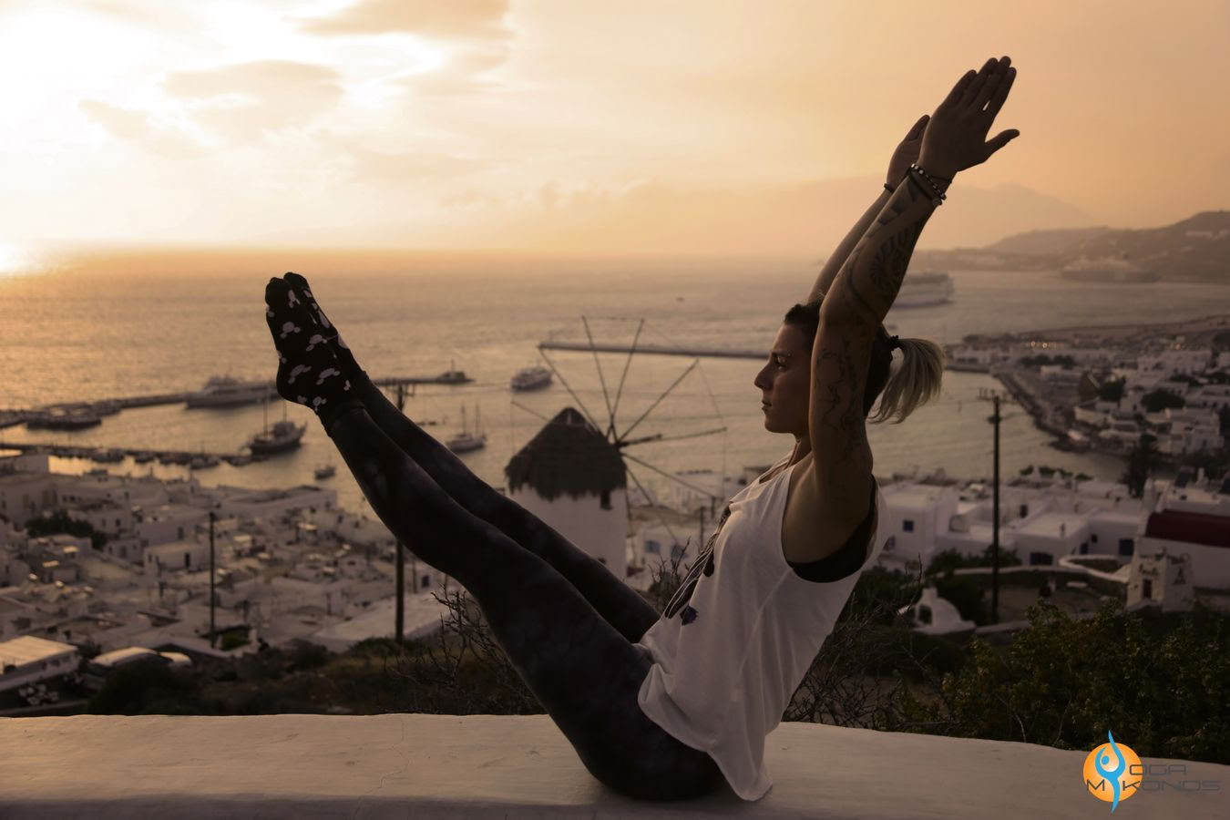 Yoga al atardecer