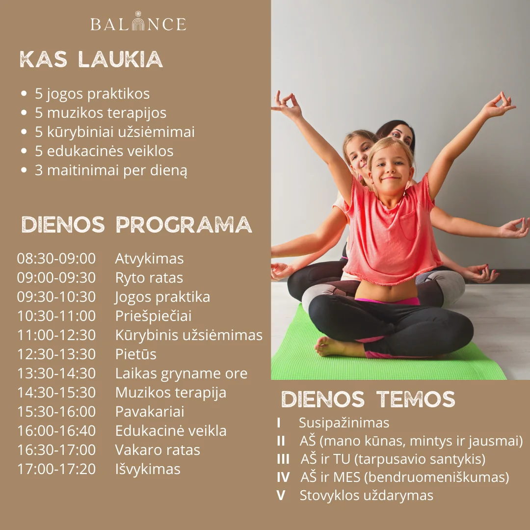 Campamento diurno de yoga y musicoterapia para niños – 07.31 - 08.04 (Kotryna and Laura)
