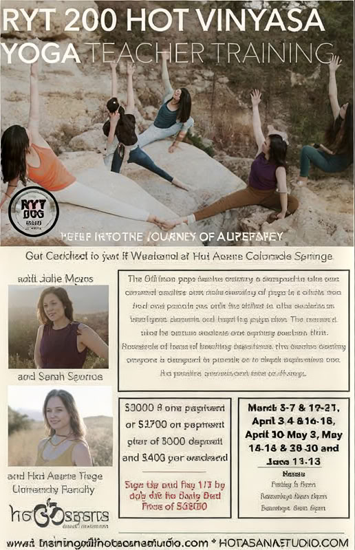 200 Hour Yoga Teacher Training en Colorado Springs con Sarah Spence & Julie Myers