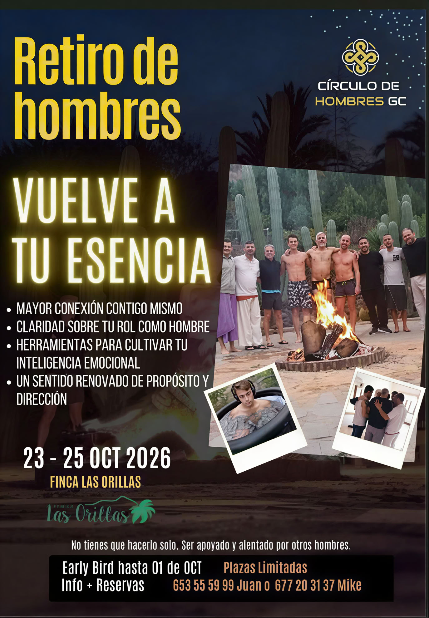 Retiro de Hombres – 23, 24 y 25 de octubre