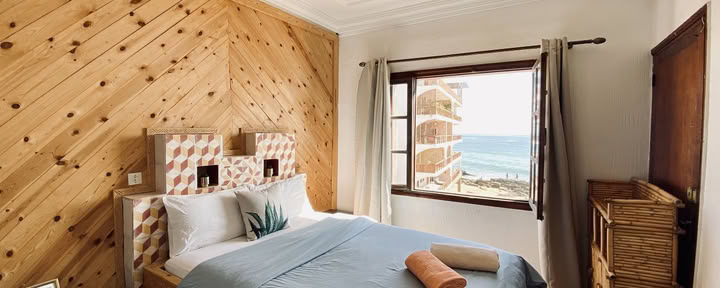 Habitación compartida con vista al mar